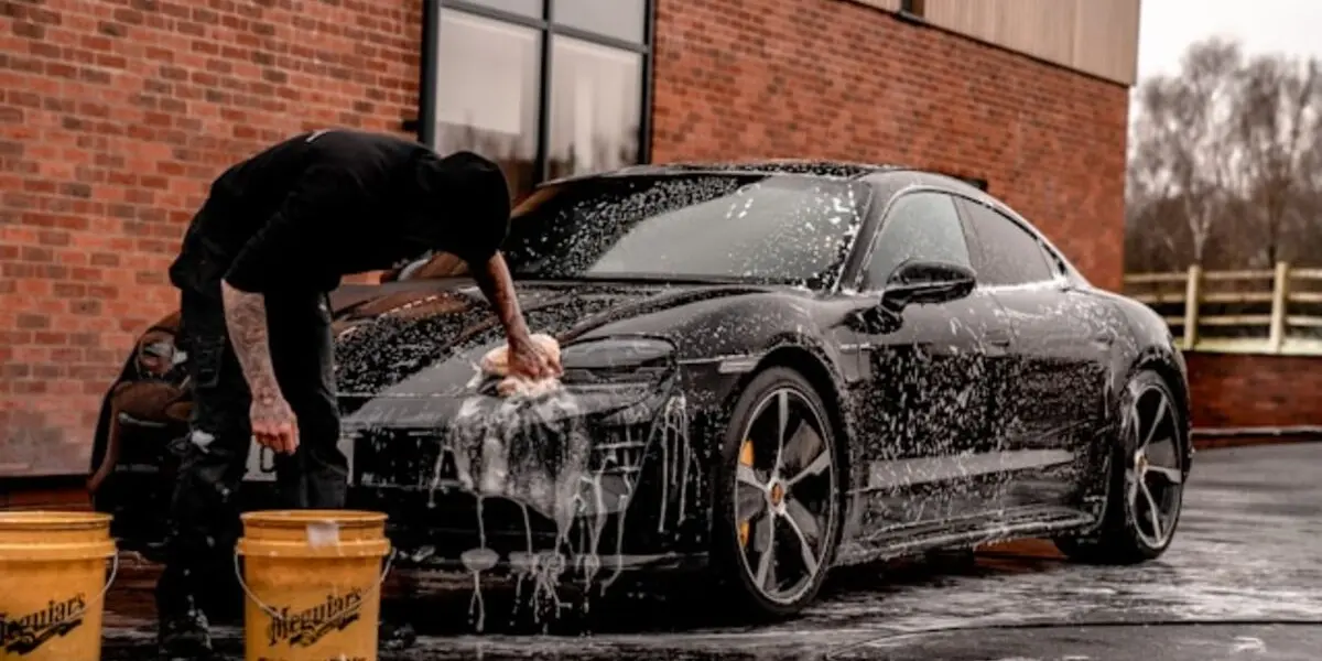 Person washing top-to-bottom