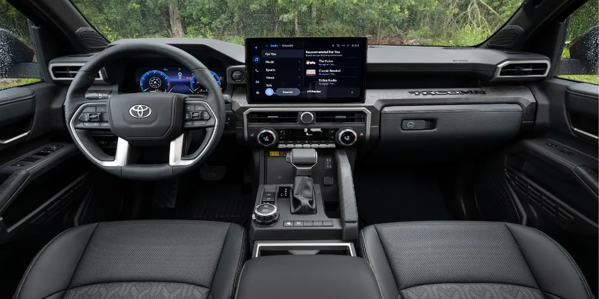 Chart showing Toyota Tacoma MPG ratings across 2026 trim levels