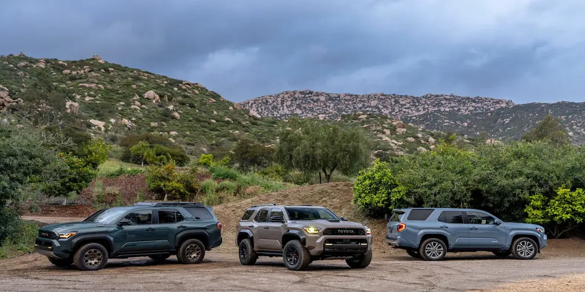 The 2026 Tacoma offers a six-speed intelligent manual transmission on selected i-FORCE models, while the i-FORCE MAX hybrid uses an eight-speed automatic.