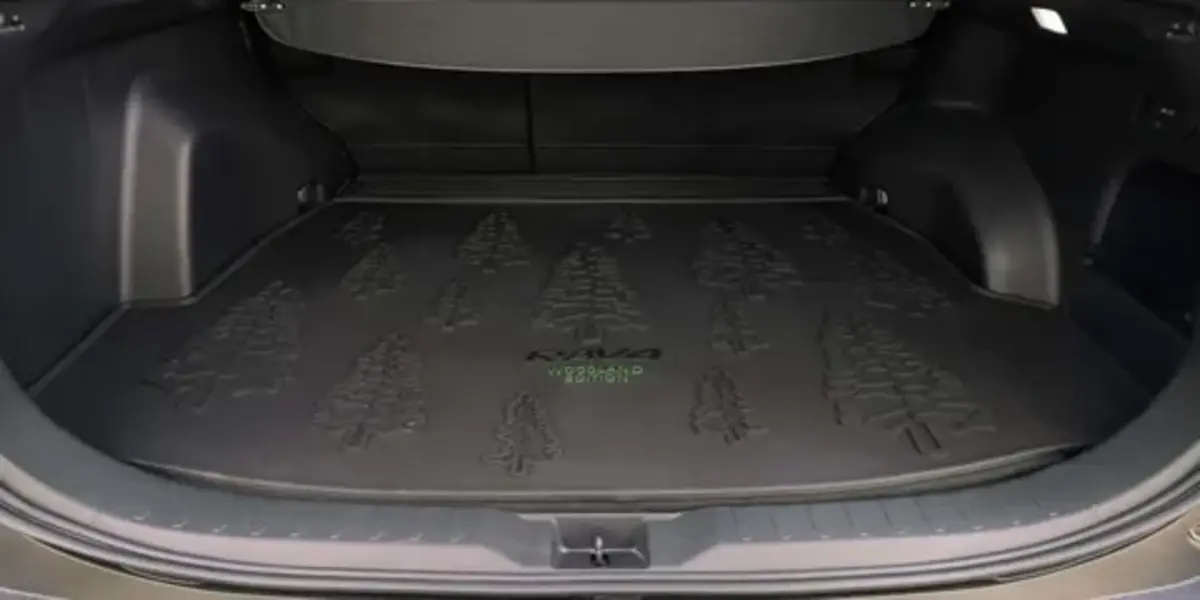 Open trunk of the 2025 Toyota Corolla Hybrid showing available cargo space