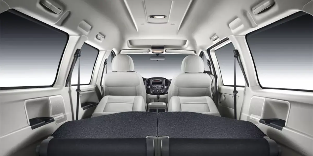 Defender cargo area with luggage