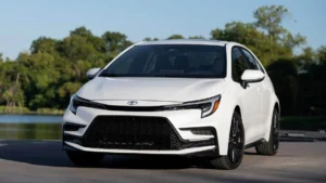 toyota corolla for sale near me: A modern blue Toyota Corolla sedan parked outdoors, representing a Toyota Corolla for sale near me buying guide.